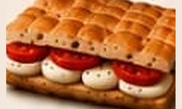 Focaccia caprese de mozzarella y tomate